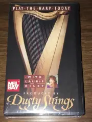 Sealed Mel Bay VHS Tape: Dusty Strings Play the Harp Today with Laurie Riley