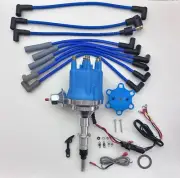 for JEEP INLINE 6 232 258 BLUE SMALL CAP HEI DISTRIBUTOR + 8mm USA PLUG WIRES (for: Jeep)