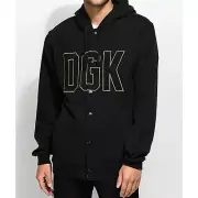 DGK Shut Out Varsity Snap Front Skate Hoodie Black L,XL Streetwear