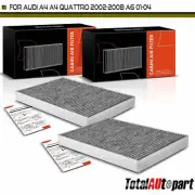 2x Activated Carbon Cabin Air Filter for Audi A4 2002-2009 A4 Quattro A6 RS4 RS6 (for: Audi)