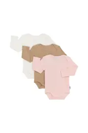 [Bonds] Bonds Newbies Essentials Rib Longsleeve Bodysuit 3 Pack Size: Premature Premature Multicolor