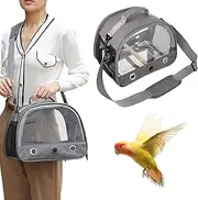 Bird Travel Carrier, Parrot Transport Bag, Small Animal Cage, Standing Perch Tray, Breathable Structure, Foldable Frame, Secure Access, Perfect for Cockatiels, Lovebirds, Conures, (Oxford Cloth)