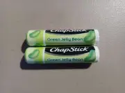 CHAPSTICK GREEN JELLY BEAN Flavor Lip Balm Lot of 2 New & Sealed HTF!