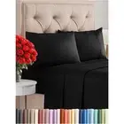 * New CGK Black FULL Comfy Breathable Cooling 4 Piece Bed Sheet Set