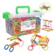 【HOT 本鋪】聰明棒積木 兒童智力棒 男女孩拼插拼裝 魔術棒 寶寶益智玩具 幼兒積木玩具 超值裝 環保 送收納盒
