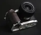 Handmade Wood Wooden L Holder Hand Grip with Alloy Baseplate for Sony A7C Camera