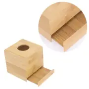 Wooden Paper Box Decorative Office Tissue Storage Tissues Cube Boxes Cover