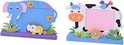 Educational Craft Set 2 Pack Handmade Animal Photo Frames Safe Materials for Boys and Girls Random Style