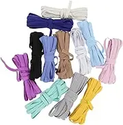 HAPINARY 12Pcs Colorful Flat Elastic Bands for DIY Crafts Freely Cutting Straps for Sewing Apparel and Decoration Versatile Crafting Accessories Random Color