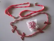 New lot of 2 Budweiser party Mardi Gras Bead Necklace & Lanyard bud light Party