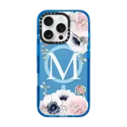 iPhone 16 Pro Impact Case MagSafe Compatible Flower Blossom Love Monogram by Nature Magick - Letter M Floral Flowers Initial