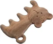 BIUDECO Cute Tiger Shaped Sandalwood Scalp Massager Comb Portable Head Massage Tool for Soothing Scalp Care Adorable Design for All Ages for Home and Travel Use