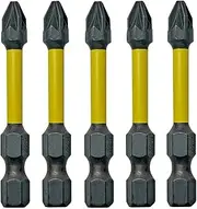 PZ2 Impact Driver Bits – 5 Pack | 50mm Screwdriver Set PZ2 Bits | PZ2 Impact Driver Bits | POZI 2 Impact Driver Bit Set | Pozidriv Screws Impact Bit Set Compatible with Dewalt Milwaukee Makita Bosch