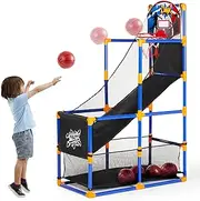 JOYIN Kids Arcade Basketball Game Set with Hoop for Kids Indoor Sport Play
