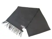 NWT David & Young Scarf Mens Gray Fringed 66" x 12" Softer Than Cashmere? Preppy