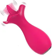 Adorime Clitoris Licking Vibrators for Her, Realistic Tongue Vibrator, Clitoris Stimulator for Women, Clitoris & Nipple Stimulation with 10 Strong Vibration Levels & Waterproof Silicone