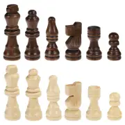 Wooden Chess Pieces for Replacement and Checkers Chessman Game Pawns