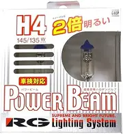 Racing Gear G40P Halogen Bulb [Power Beam 3400K] H4, Pack of 2
