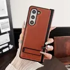 Case For Samsung Galaxy Z Fold6 Fold5 Fold4 3 Leather Stand Holder Hybrid Cover