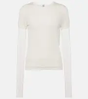 [Toteme] Toteme Layered jersey top AU 4 white