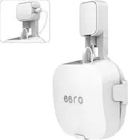 BEWZI Wall Mount Bracket for Amazon eero Pro 6E & 6 Mesh Wi-Fi Router - Two Types of Install With Cable Storage and Plug Holders (White 1-Pack)