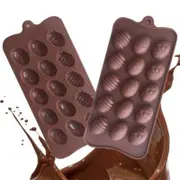 Silicone Easter Egg Shaped Chocolate Mould Brown Sugarcraft & Chocolate Moulds