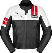 Spidi Roar, leather jacket , color: Black/White/Red , size: 48