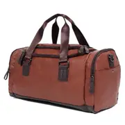 Men Large Capacity PU Leather Travel Gym Bag Handbag Tote Duffle Shoulder Pouch BROWN COLOR