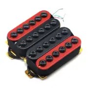 Ceramic Magnet Invader Style Guitar Humbucker Pickup Double Color Blocking Set