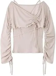 [SNIDEL] SWCT244204 Women's String Cut Bolero & Cami Set
