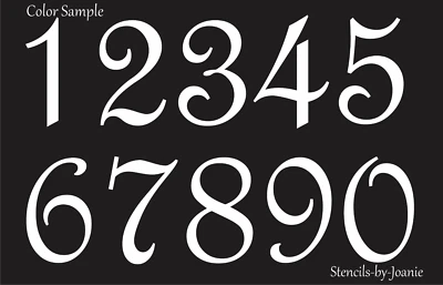 STENCIL Paris French Script Numbers Bride Lake House Address Old Prim DIY Signs