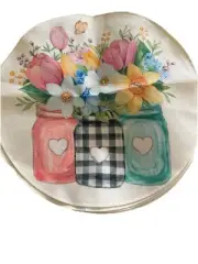 Tulip Flowers Floral Vase Summer Kitchen Dining Table Placemats 13” 4 Pack