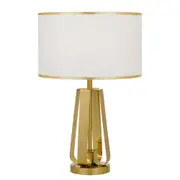 Laila 1 Light Table Lamp Antique Gold & Ivory - LAILA TL-AGIV