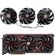 For Powercolor RX7700XT 7800XT 7900 7900XT Red Devil Graphics Card Cooling Fan