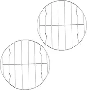 ELAYARD 2Pcs Stainless Steel Chicken Wing Racks Non Stick Grilling Rack for Pizza Steak Practical Bbq Accessory for Cleaning