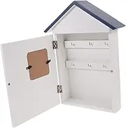LALAFINA 1pc Box Key Locker Home Decoration Kitchen Key Rack Pantry Shelf Entryway Bins Ceiling Wall Mount Key Holder Seashell Clothes Basket Desktop Stand Wall Mounted Hooks Bar Pine Wood