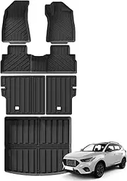 Foot Mats & Trunk Mat & Backrest Mats for MG ZS 2025 2024 2023 TPE Floor Mats Cargo Liner Car Mats Accessories - Only Fit Right Hand Drive