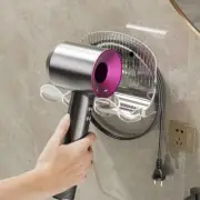 Hair Dryer Storage Bracket Toilet Bathroom Shelf Free Punching Wall-mounted
