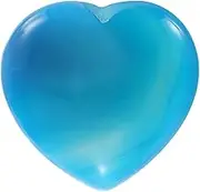 uxcell Natural Heart Shaped Crystal Stone, 1.2 Inch Mini Polished Love Gemstone Crystal, Pocket Rock Engraved Worry Stones for Women Gifts Meditation, Agate Blue
