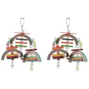 2x Nature Island Hanging Binky Mobile Bird Pets Interactive Exercise Cage Toy