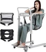 Electric Patient Lift Transfer Chair, Electric Patient Lift Transfer Wheelchair, Patient Lift Wheelchair for Home, Portable Transfer Chairs for Disabled and Elderly Nursing