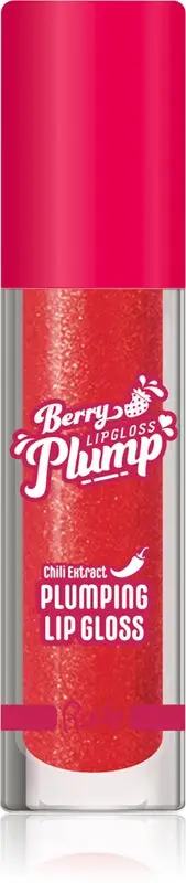 Rude Cosmetics Berry Plump Plumping Hydrating Lip Gloss Strawberry Color Kiss 4 g