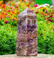 23CM Blue Auralite 23 Crystal Healing Metaphysical Chakra Aura Power Stone Tower