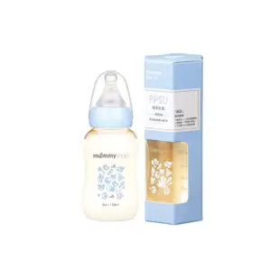 【mammyshop 媽咪小站】母感體驗2.0-PPSU標準口徑奶瓶150ml(朵朵藍 / 杏桃粉)