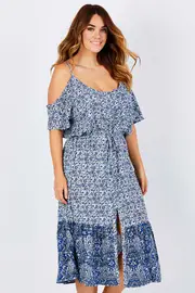 Positano Print Dress--SAS-10129DWSS
