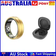 BT Smart Ring Waterproof Health Ring Heart Rate Blood Oxygen Monitoring(Gold 8)