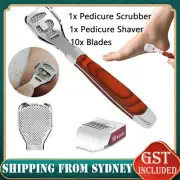 Foot File Hard Skin Remover Callus Shaver Corn Cutter Tools Pedicure + 10 Blades