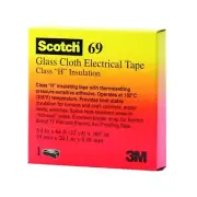 Scotch Glass Cloth Electrical Tape 69, 3/4 Inches X 66 Ft, White - 10 per CT
