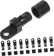 KICHOUSE 10pcs Bungee Cord Hook Terminal Ends Tabbed Bungie Cords Toy Adjustable Bungee Cord Rope Terminal Bungees Mini Bungee Cords with Hooks Boat Buggy Outdoor Hooks for Hanging Black