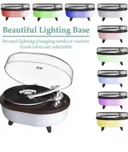 Record Player Turntable Speaker Modern Home Gift VinylW/Light Bluetooth Stand